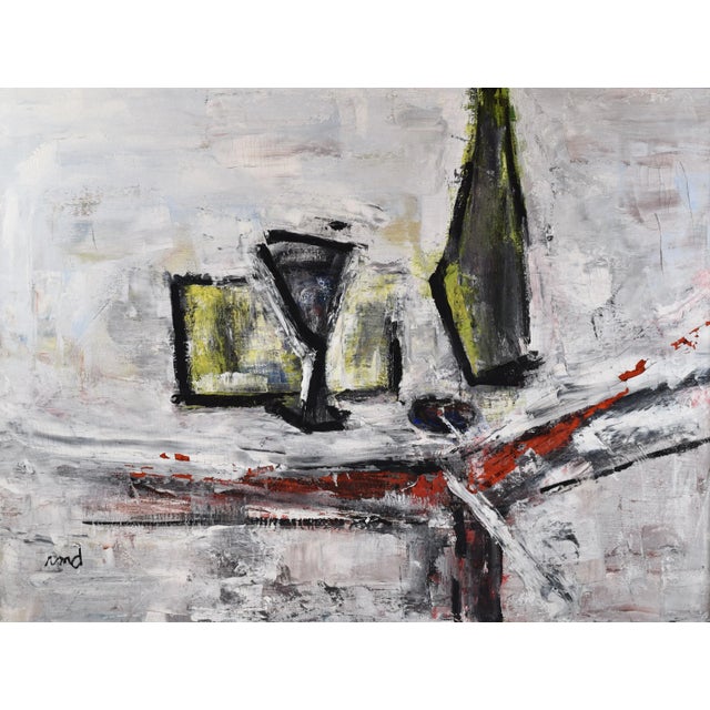 Signed by artist R.D. O'Briend and dated 1968 Measurements: Height: 19" Width: 25" Depth: 1.25" Some areas of dry paint....