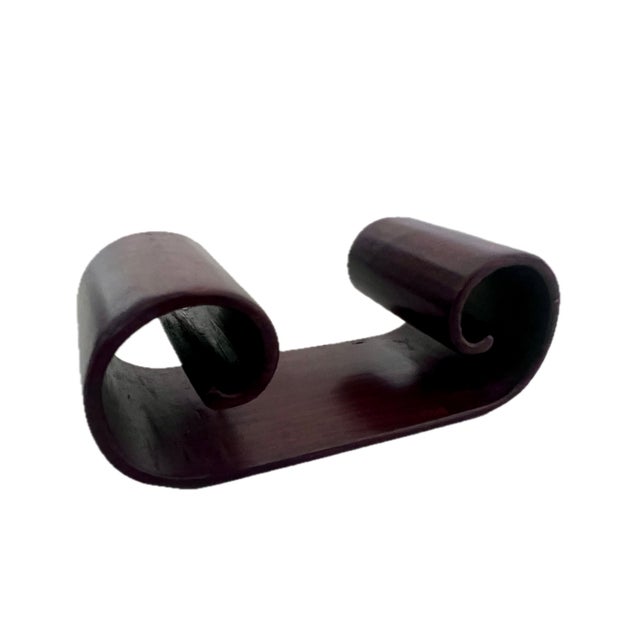 Small Vintage Chinese Scroll Style Brown Rosewood Display Stand For Sale In Tampa - Image 6 of 6