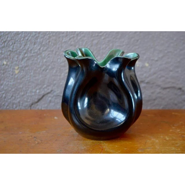 Free-Form Black and Green Spotted Vase by Fernand Elchinger, 1950s For Sale - Image 6 of 9