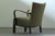 1930s Vintage Danish Beechwood Lounge Chair with Curved Armrests, Denmark, 1930s For Sale - Image 5 of 18