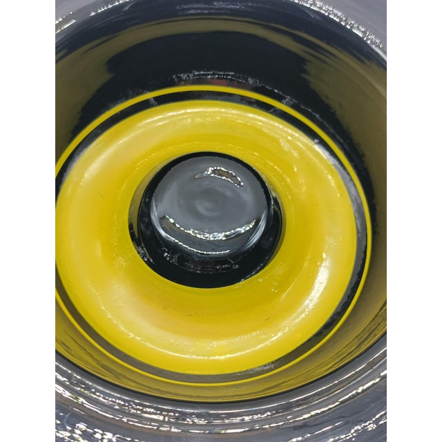 1970s Black and Yellow Glass Sculptural Centrepiece, Italy, 1970s For Sale - Image 5 of 6