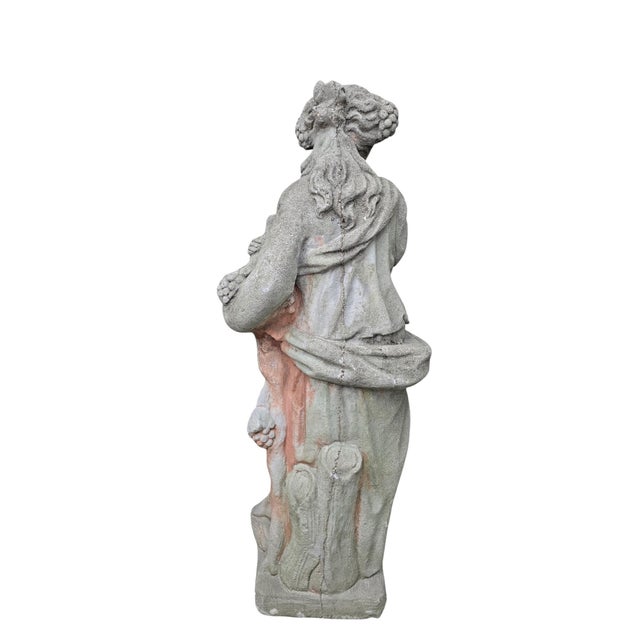 Vintage Classical Garden Maiden Statue For Sale - Image 4 of 11
