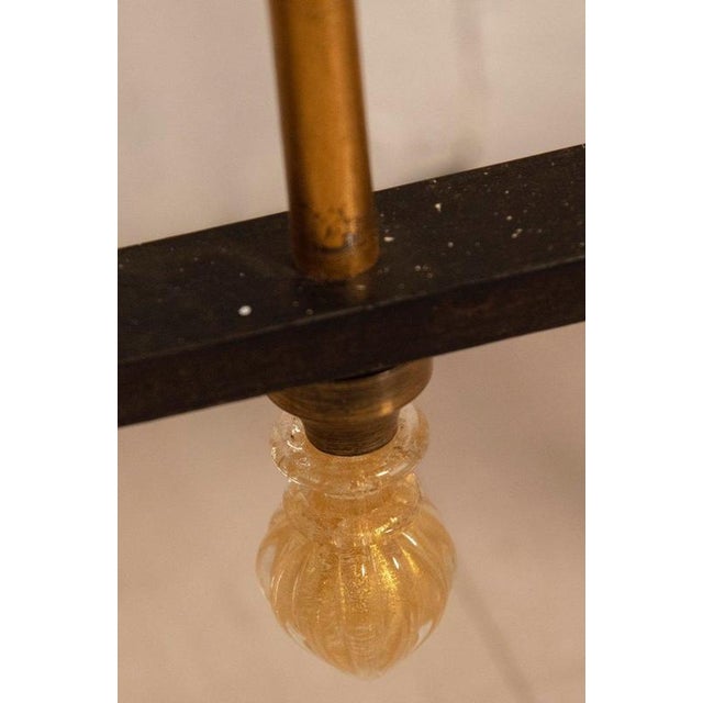 Vintage French Gate in Brass and Glass, 1940s For Sale - Image 10 of 18