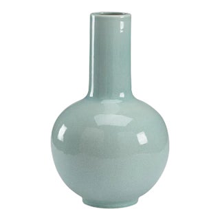 Wicker Vase - Celadon For Sale