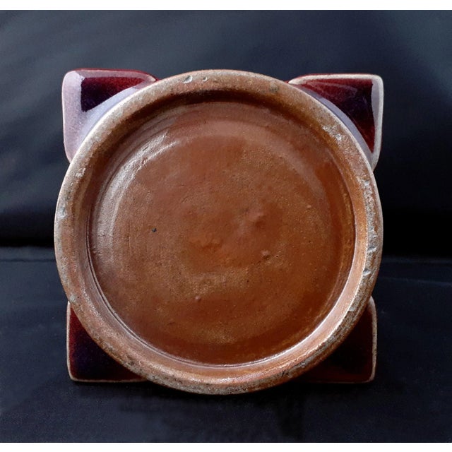 Red Early 20th Century Chinese Porcelain Flambe Glaze Cong Vase For Sale - Image 8 of 9