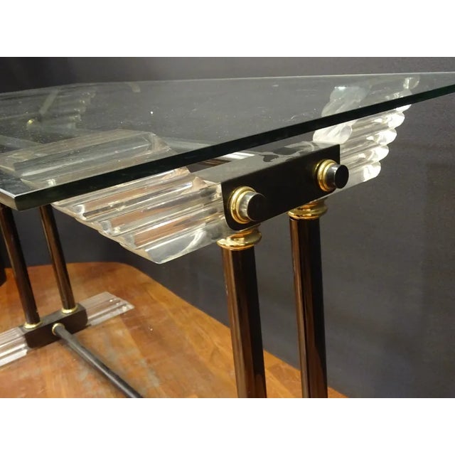 Vintage Methacrylate Console Table For Sale - Image 10 of 14