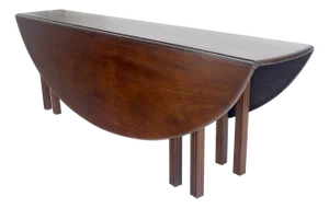 Solid Walnut Very Fine Large 8' Long Console 24" Drop Leaf Dining Console Table