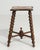 Brown 20th Century Oak Bobbin Stool with Turned Wood Legs For Sale - Image 8 of 12
