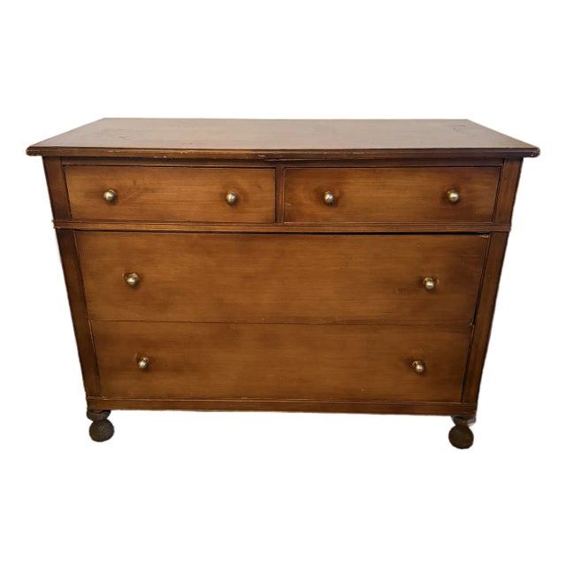 Early 1900s Antique Solid Wood Chest by Davies-Putnam Co., Grand Rapids For Sale