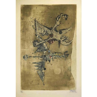 Johnny Friedlander, L'Oiseau Bleu, Etching, 1963 For Sale