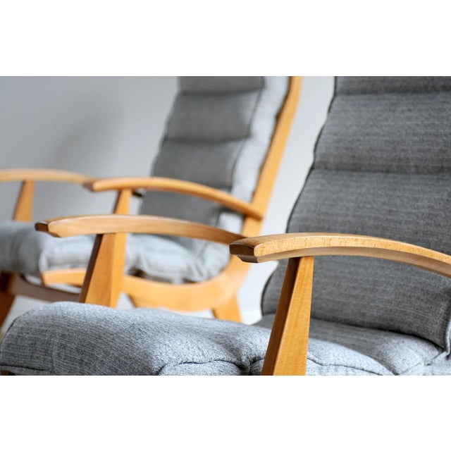 Set of French FS 123 Armchairs from Free Span, 1954 For Sale - Image 9 of 14