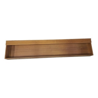 Long Danish Floating Teak Sideboard with Lights, 1960s For Sale