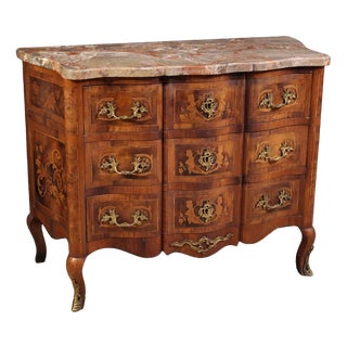 20th Century Louis XV French Inlaid Chest of Drawers, 1930 For Sale
