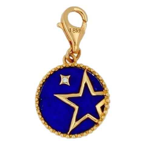 Diamond Shooting Star Celestial Sky Zodiac Heaven Space Galaxy Universe Medallion For Sale