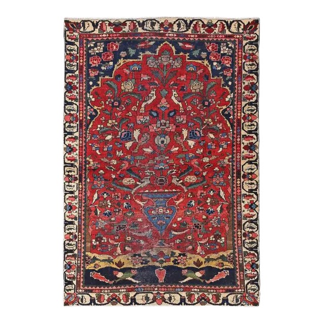1950s Pasargad Persian Hand Knotted Antique Bakhtiari Rug For Sale