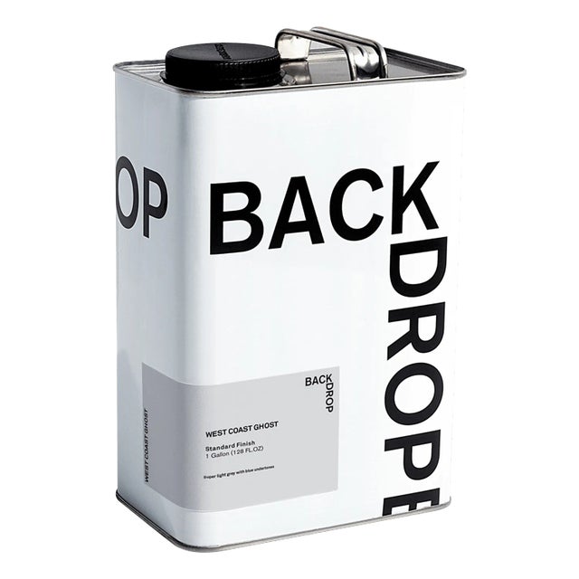 BACKDROP Standard Finish Interior Paint in West Coast Ghost (Super Light Gray with Blue Undertones) - 1 Gallon For Sale In Los Angeles - Image 6 of 6