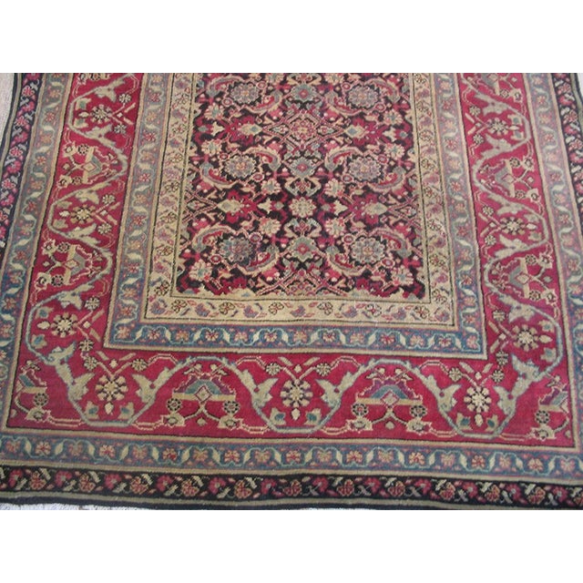 Antique Indian rug, size 5'0" x 8'7".