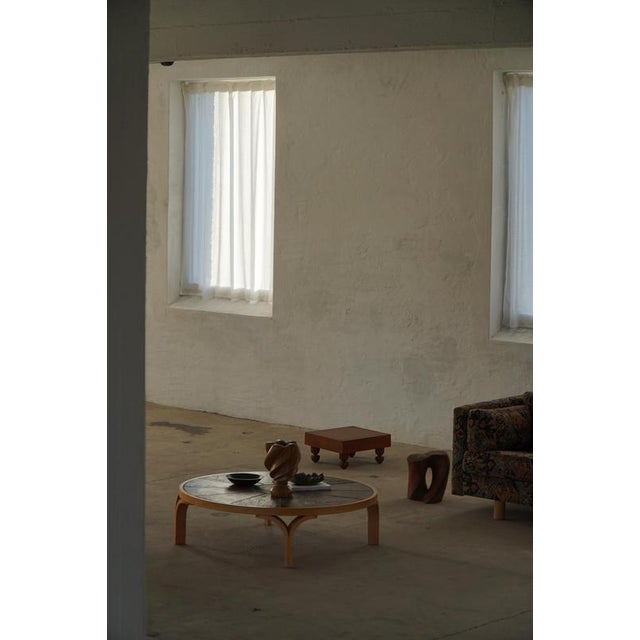 Mid-Century Modern Danish Low Coffee Table with Wood Frame and Ceramic Tile Top, 1960s For Sale - Image 6 of 11