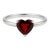 925 Silver Heart Shape Garnet Ring January Birthstone Ring Us 7 For Sale