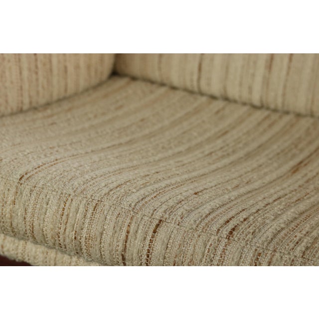 Danish Mid Century Modern Lounge Chairs in Rosewood and Nubby Original Fabric - a Pair For Sale In Orlando - Image 6 of 10