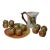 Vintage Whimsical Ceramic Peach Still-Life Collection Omnibus Pitcher, Barbara Eigen Platter & Peaches For Sale