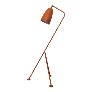 Modern Orange Grasshopper Lamp in the Style of Gretta Grossman For Sale
