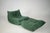 Set of Togo Lounge Chair and Pouf in Emerald Boucle Fabric by Michel Ducaroy for Ligne Roset, 1973 For Sale - Image 16 of 16