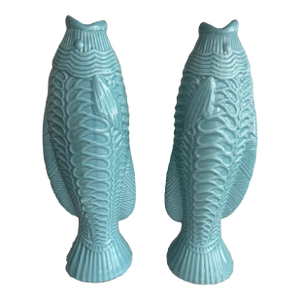 Koi Fish Shaped Vase, Pair