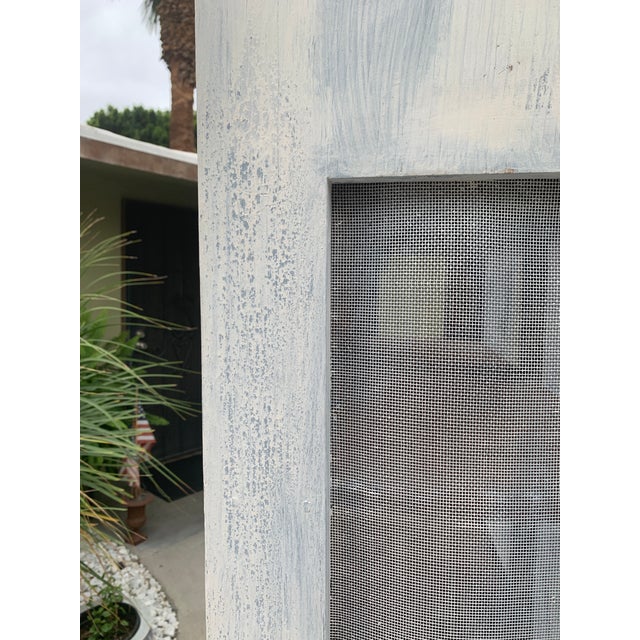 1900 - 1909 Antique Primitive Screened Pie Safe Painted Jelly Cupboard For Sale - Image 5 of 17