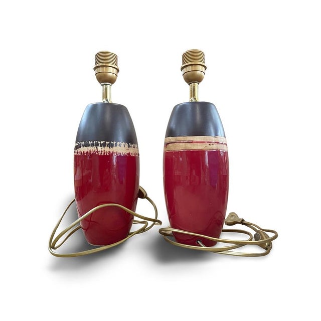 Mid-Century Italian Modern Ceramic Lamp Bases, 1950s, Set of 2 For Sale - Image 14 of 14