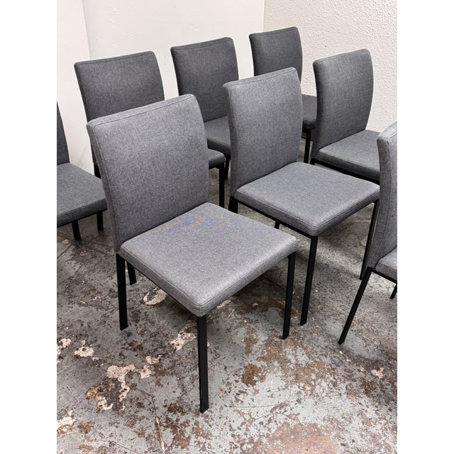 Eq3 Frank Charcoal Dining Chairs, Set of Eight For Sale In San Francisco - Image 6 of 12