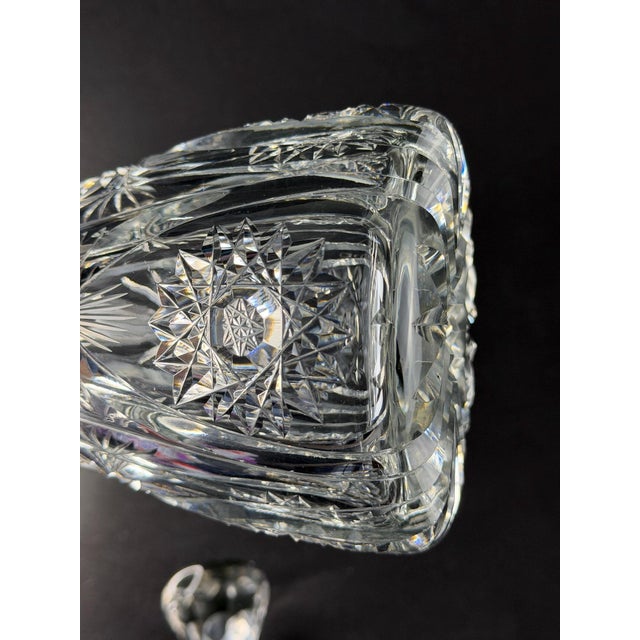 Cut Crystal Decanter with Silver-Mounted Collar, 1920s For Sale - Image 9 of 10
