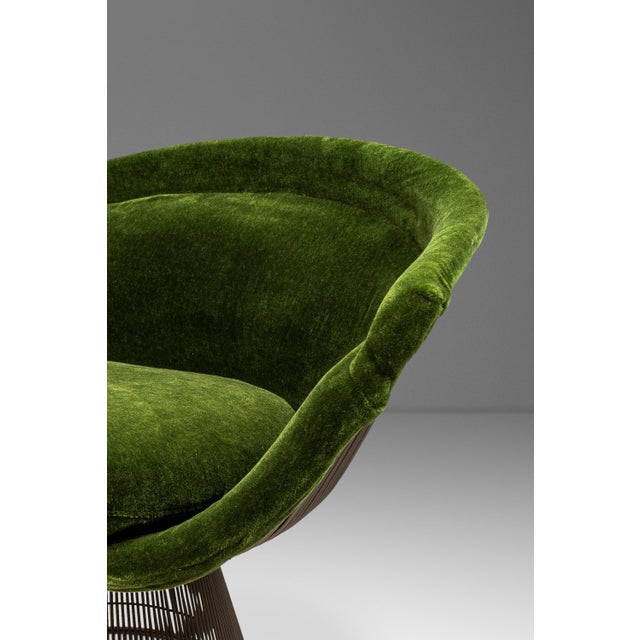 Mid-Century Modern 'Platner' Lounge Chair by Warren Platner for Knoll in Luxurious Green Kravet Couture Mohair, Usa, Circa 1973 For Sale - Image 10 of 12