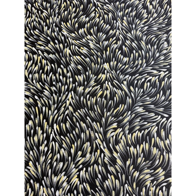 Medicine Leaves Dreaming Large Australian Aboriginal Painting Gloria Petyarre For Sale - Image 10 of 10