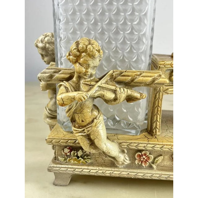 Mid-Century Modern Oil/Vinegar Bottles with Holder, Italy, 1960s, Set of 3 For Sale - Image 3 of 12