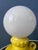 Yellow Ceramic Table Lamp with Glass Shade, West Germany For Sale - Image 9 of 11