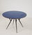 Round Table in Blue Glass, Wood and Black Metal, Italy, 1950s For Sale - Image 6 of 15