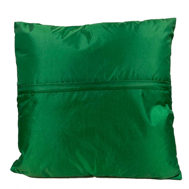 Late 20th-Century Chinese Green Imperial Dragon Pillow For Sale - Image 9 of 9