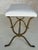 Spanish Gilt Iron Bench With Hammered Frame For Sale - Image 11 of 12