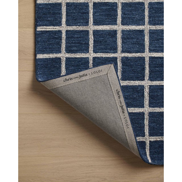 Chris Loves Julia x Loloi Polly Navy / Silver 2'-0" x 5'-0" Accent Rug For Sale In Dallas - Image 6 of 6