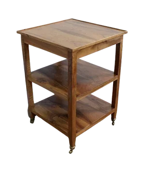 Directoire Style Blond Walnut Serving Trolley, Early 1800s