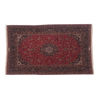 1970s Vintage Persian Kork Kashan Rug 4'9" X 8' For Sale