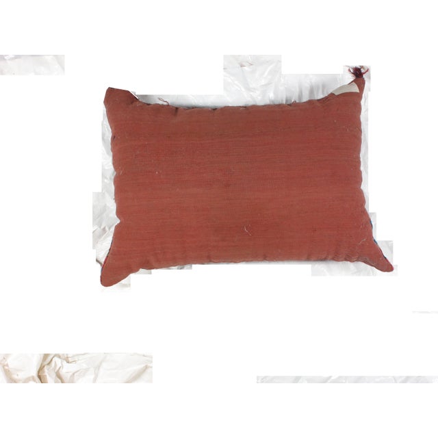 Boho Chic 1990s Leon Banilivi Antique Soumak Fragment Pillow For Sale - Image 3 of 3