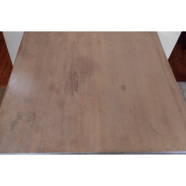 Late 20th Century Ernest Thompson Southwest Dining Table & 4 Chairs – Hand-Painted Solid Wood Set For Sale - Image 10 of 12