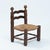 Low Brutalist Rush Chair in the style of Charles Dudoyt, 1950s For Sale - Image 10 of 10