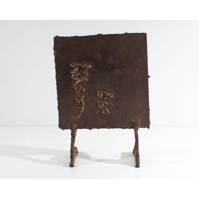Brown 1969 Abstract Metal Sculpture by Harry Hilson For Sale - Image 8 of 10