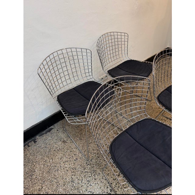 1970s Chrome-Plated Side Chairs by Harry Bertoia for Knoll, 1970s, Set of 4 For Sale - Image 5 of 18