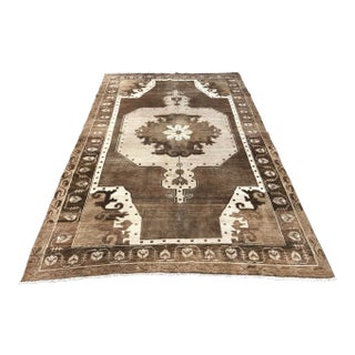 1960s Vintage Turkish Wool Rug-5’10’x9’11" For Sale