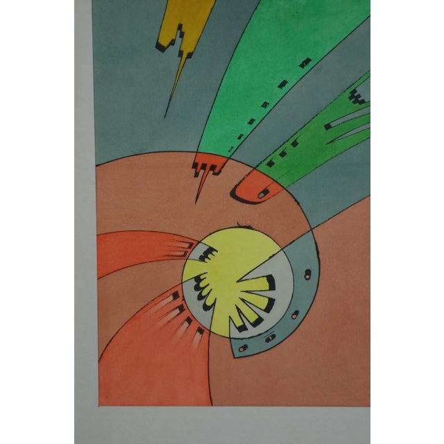 Vittorio Bravi, Composition, 1970s, Artwork on Paper, Framed For Sale - Image 6 of 9