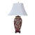 Vintage Chinoiserie Style Porcelain Table Lamp With Hand-Painted Floral Motif For Sale